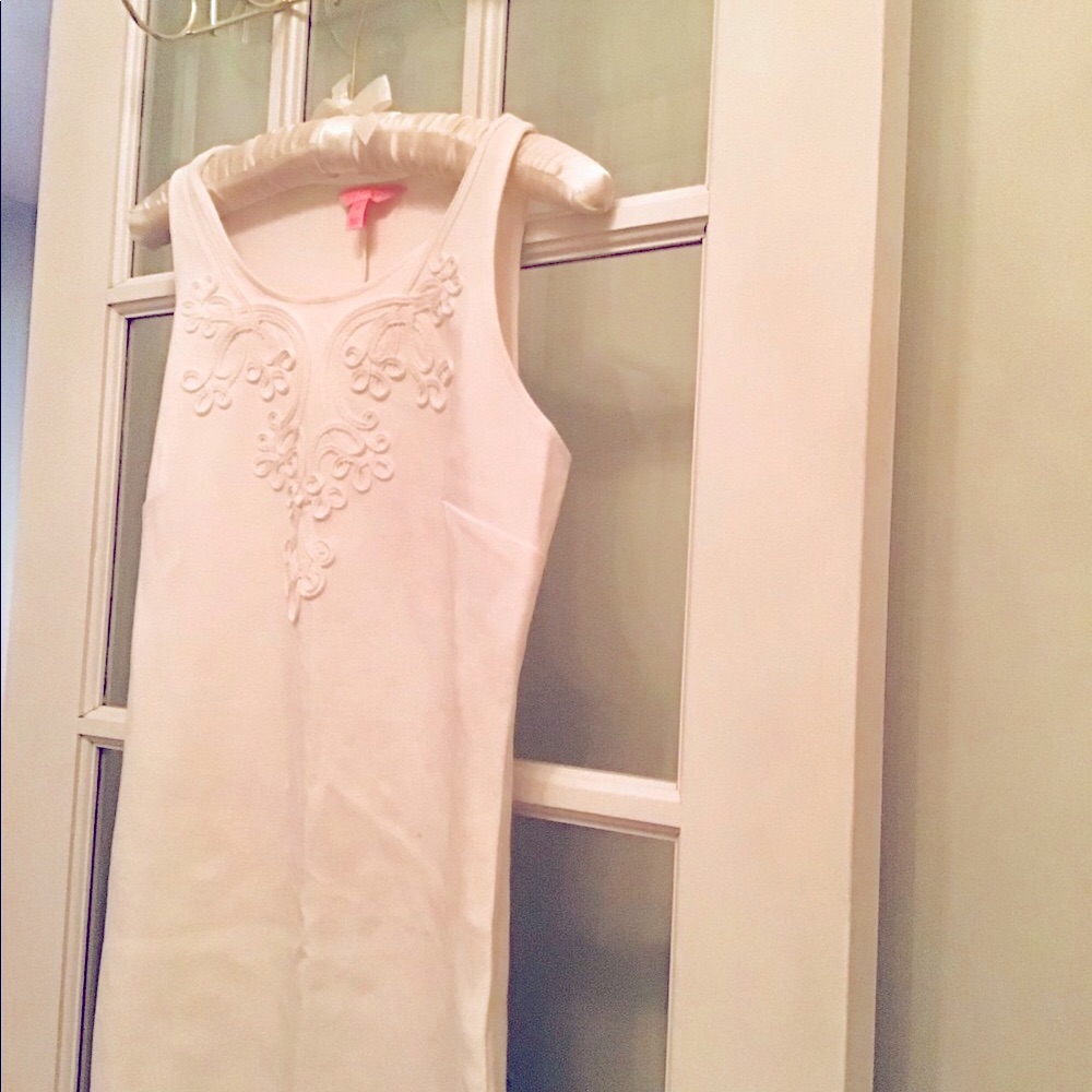 Lilly Pulitzer White Embroidered Midi Dress